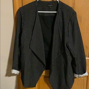 Lane Bryant black polka dot blazer
